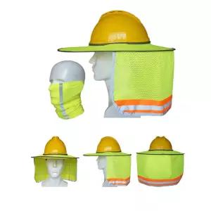 야광 반사 안전모 햇빛가리개산업용 챙넓은 목덜미보호 가리개 야간용품 형광 덮개 야외작업 건설 현장 장