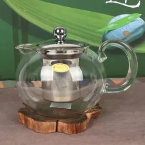 스텐거름망 유리 차주전자 티포트 800ml(MB) 끓이는 다기 주전자