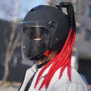 삼에스 오토바이 헬멧 장식 악세사리 드레드락 용품부착용뿔 용악마 소품 스티커