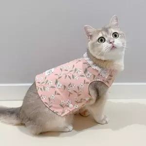 고양이 옷 조끼 실내복 칼라 모자 애견코스튬 강아지 펫소품 홈파티 의상 반려용품 패션