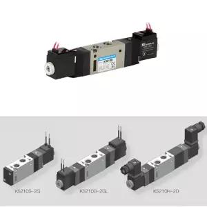 KCC-5포트 공압솔레노이드밸브 KS210S 24V (1EA)배관부품 밸브 쏠밸브 유밸브 설비작업구 설비구 공구