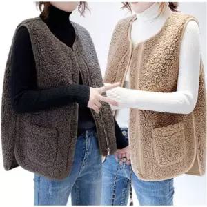 여성 양털 조끼 보들이 베스트따뜻한 간절기 뽀글이 사무실옷