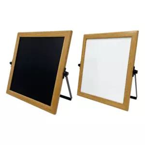 인테리어 우드 양면 칠판 카페 메뉴판 화이트보드 학원 가정용 메모 미니 분필 사무용