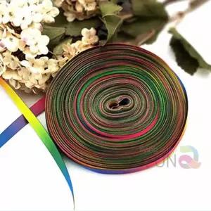 무지개 양면끈 19mm 리본원단포장용 얇은 리본롤 선물 선물용 포장줄 넓은 띠지