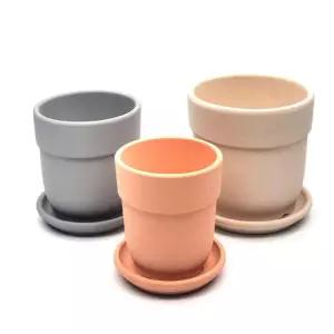 도토리 국산 토분 D13 중형 원통화분 작은토분 국내산 항아리 조화 선인장 작은 도자기 대형 황토