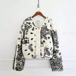 양털 양면 퍼카라 숏 겨울 자켓 누빔 안감 덤블 여성