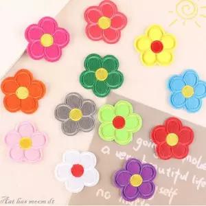 꽃 열접착 와펜 페치 색상 랜덤 자수와펜 빈티지와펜 와펜패치 와펜자수패치 열접착와펜