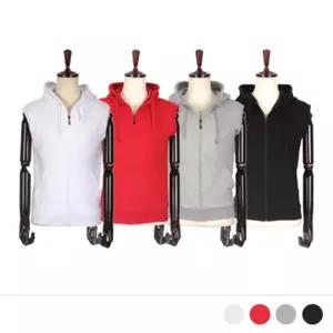 MJ24024 특양면 후드 집업 베스트 (남녀공용 국내생산)단체주문가능 조끼