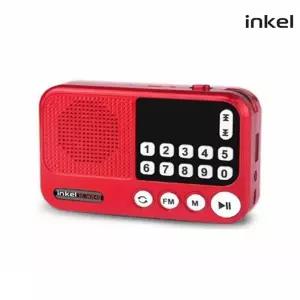 인켈 디지털 휴대용 라디오 MP3 스피커-레드소형 레트로 등산용 옛날 어르신 용라디오 트로트 미니