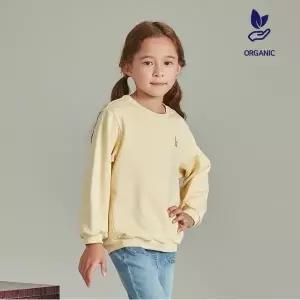 HAZZYS KIDS 헤지스키즈 EARTH 여아 오가닉 맨투맨 HSF11TM50M YE _P364244131 191283