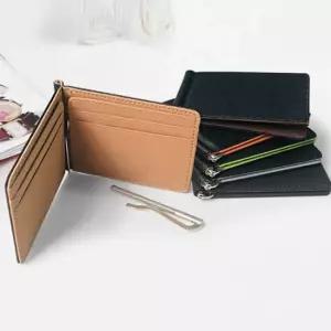 머니클립 가죽 반지갑 1P 데일리 미니멀 수납 포켓 머니클립지갑 남자반지갑