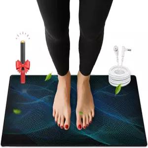 책상용 접지 매트 수면용 스트레스 요법 15피트 코드가 있는 패드 전신 균형 및 웰빙 지원을 위한 실내