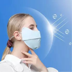 여름 자외선차단 쿨링 냉장고 스포츠마스크 골프 자전거 안면 햇빛가리개 1세트