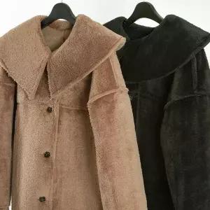 [하프클럽/시드마켓]빅카라 무스탕 자켓 112G242S 빅사이즈 여성의류