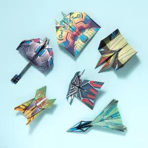 손으로 만드는 떳다 종이 비행기 접기 12종 36매 세트 어린이 체험 수업 행사 이벤트