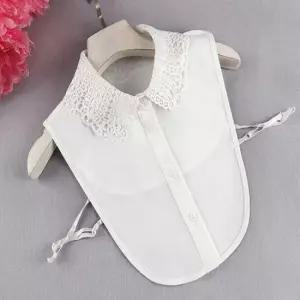 패턴 페이크 레이어드 넥케이프 카라 이너셔츠 펀칭 넥케이프 이너카라 레이어드카라