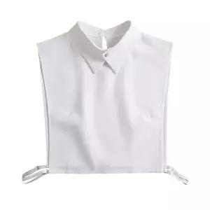 페이크 단추 목 이너 카라 쉬폰 레이어드 진주 반목 터틀넥 페이크풀오버 페이크카라