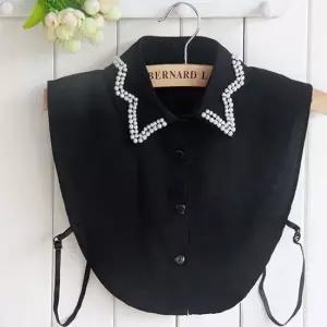 이너셔츠 진주 포인트 넥케이프 레이어드 페이크카라 넥케이프 이너카라 레이어드카라