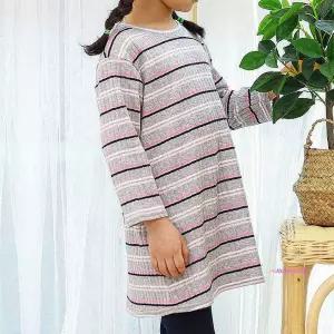 여아 봄나들이룩 5세/6세 원피스 긴팔 코디 줄무늬uvw684