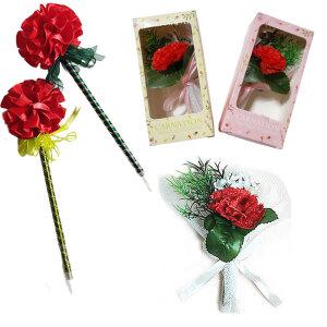 종이케이스 고급 면사포 카네이션 조화 코사지 볼펜 어버이날 스승의날 단체 선물 개별포장 꽃볼펜 꽃한송이
