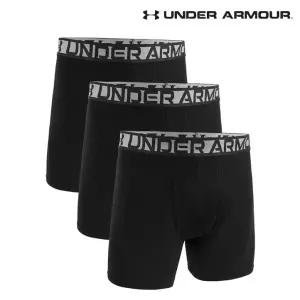 [롯데백화점]언더아머 남성 팬티 UA 에센셜 코튼 6인치 드로즈 3장 세트 1387429-001