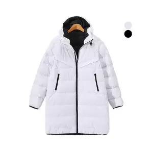 [후앙스]베이직 브이 퀄팅 후드 롱패딩 점퍼 PWPD8046_P378845479