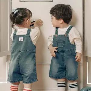 [보리보리/해피프린스]에드가 데님 아기 멜빵바지