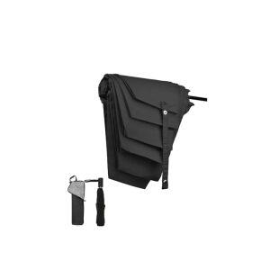 KIZAWA 접이식 우산 형상안정 초경량 카본 우산 195g 남성 원터치 자동 개폐 접이식 우산 5급 발수 레이디스 컴팩트 견고 흡수 커버 포함(블랙)