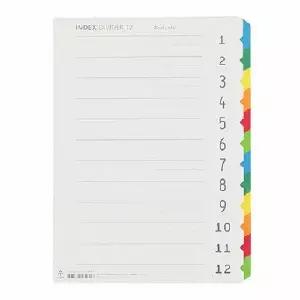 문화 바인더인덱스(A393-7/A4/12분류/수입색지)