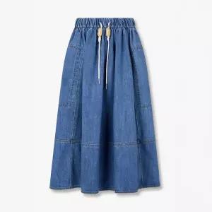 [롯데백화점]스튜디오톰보이 스트링 데님 미들 스커트(양말 증정) 9105362109