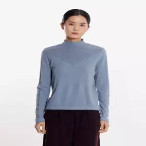 [플리츠미][최초가 78000원] 반 하이넥 배색 라인 니트 티셔츠_EKTSF025004