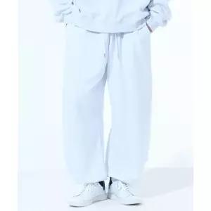 S'EST 와이드 조거핏 트레이닝 팬츠 - 화이트 멜란지 405023