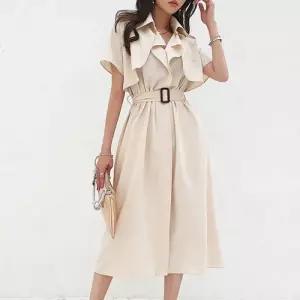 [금찌]금찌 트렛 반팔 바바리 원피스 ST4952D