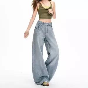 여사친 팬츠 빈티지 추천각 트렌드 커브드 슬림핏 치귤 청바지 워싱감 배기핏 배기 OOTD1