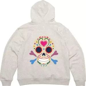 [RIZPICK]후드집업 뒷면 프린트티셔츠 뼈다귀 해골 파티