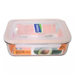 글라스락 QX09BL10 라인 직사각 밀폐용기6호2000ml