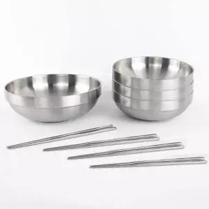 샤틴 ZW44WJ76 스텐 이중 냉면기 23cm + 젓가락 4인용세트