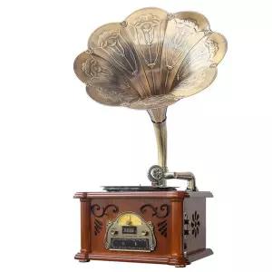 턴테이블 빈티지 축음기 레트로 레코드 선반 감성 전축 엔틱