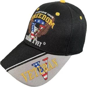 패트리어트 블랙 캡 자유를 사랑한다면 수의사 대머리 독수리 아메리칸 플래그 멀티 원 사이즈 감사합니다