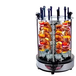 연기없는 자동회전 양꼬치구이기계 미니로스터 회전불판
