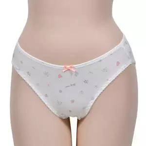 [하프클럽/]리 형광리본 감각적인 패턴 내츄럴 면스판 삼각 팬티