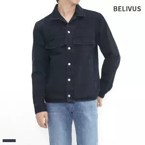 [하프클럽/빌리버스]빌리버스 남자 데님 자켓 BPJ014 남성 포켓 청자켓 간절기 남방