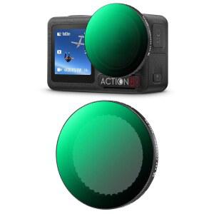 [미국배송] K&F 컨셉 푸시 인 핏 가변 ND2-32 필터 DJI 오스모 액션 5 프로 호환 옴소 4/3용 중성 밀도 광 감소 멀티 코팅 HD 광학 유리 캠 액세서리