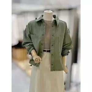 [갤러리아] [반에이크]로고자수장식 데님셔츠(VB63DBM202A)