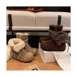 여성 미들부츠 양털패치 속굽부츠 털 일체형 패딩부츠 투버킨 슈즈 OP5