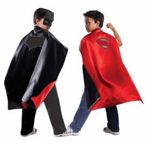 루비 차일드의 배트맨 V 슈퍼맨을 상상해보세요: 던 오브 저스티스 & 슈퍼맨 리버서블 케이프 마스크 세트 미디엄