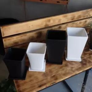 도기 화분 14x14x18cm 사각 예쁜다육이화분 작은꽃 소형 중형 선인장 미니 예쁜 인테리어 이쁜 도자기 도자