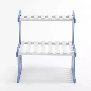 2단 화분 진열대 27cm 원목정리대베란다화분선반 인테리어받침대 거실 거실대 예쁜 베란다대 원목대 장식장