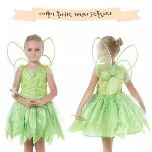 한중 팅커벨 드레스 3종 세트 (택1)유아옷 공주 할로윈 연주회 여아 코스프레 동원피스 의류