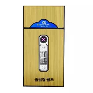 담배케이스 플라즈마 라이터 아크 일체형 신형 충전 지포 고급라이터 담배케이스플라즈마라... 1개